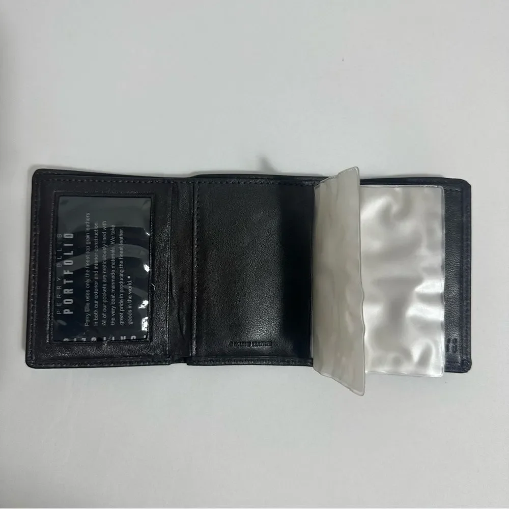 Vintage Perry Ellis Soft Genuine Leather Brown Wallet